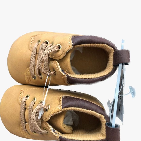 Child of Mine Carters Tan Crib Shoes Work Boot Style Size 0-3 Months - Picture 2 of 9